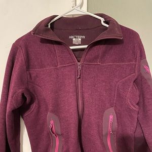 Purple Arc’teryx zip up sweater